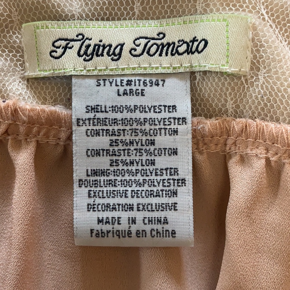 Flying Tomato | Boho Flowy Embroidered Top | Large - Picture 6 of 6